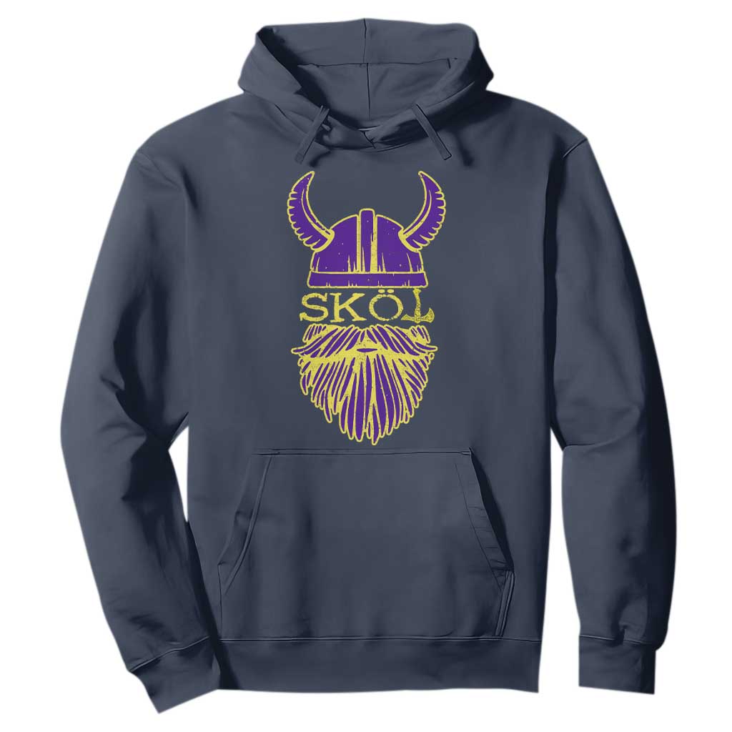 Skol Nordic Scandinavian Warrior Viking Helmet Hoodie TS10 Navy Print Your Wear