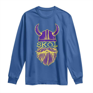 Skol Nordic Scandinavian Warrior Viking Helmet Long Sleeve Shirt TS10 Royal Blue Print Your Wear