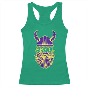 Skol Nordic Scandinavian Warrior Viking Helmet Racerback Tank Top TS10 Irish Green Print Your Wear