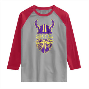 Skol Nordic Scandinavian Warrior Helmet Raglan Shirt Retro Football Sports Fan MFV TS10 Sport Gray Red Print Your Wear