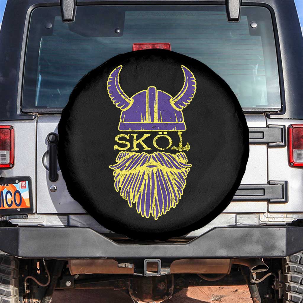Skol Nordic Scandinavian Warrior Viking Helmet Spare Tire Cover TS10 No hole Black Print Your Wear