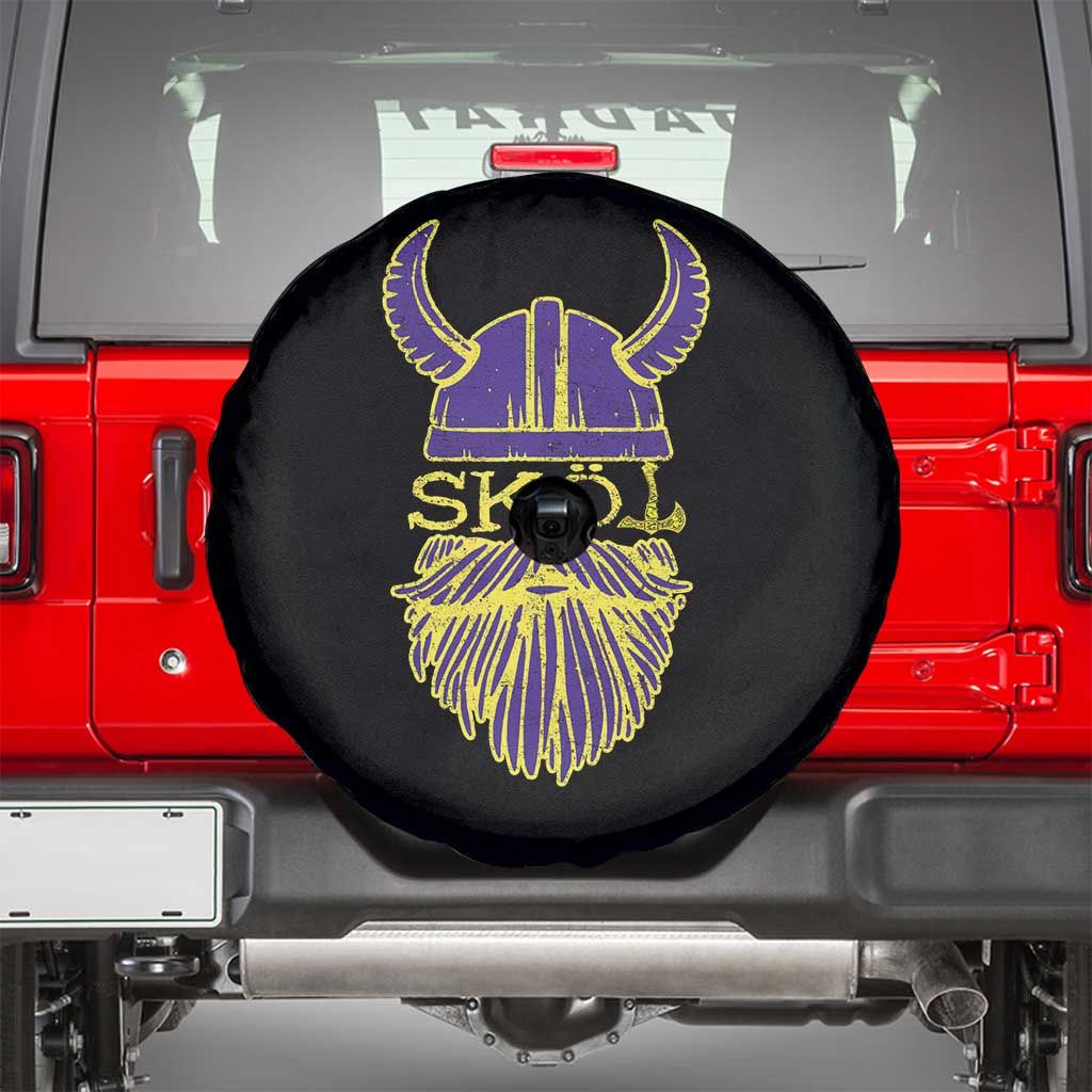 Skol Nordic Scandinavian Warrior Helmet Spare Tire Cover Retro Football Sports Fan MFV TS10 Black Print Your Wear