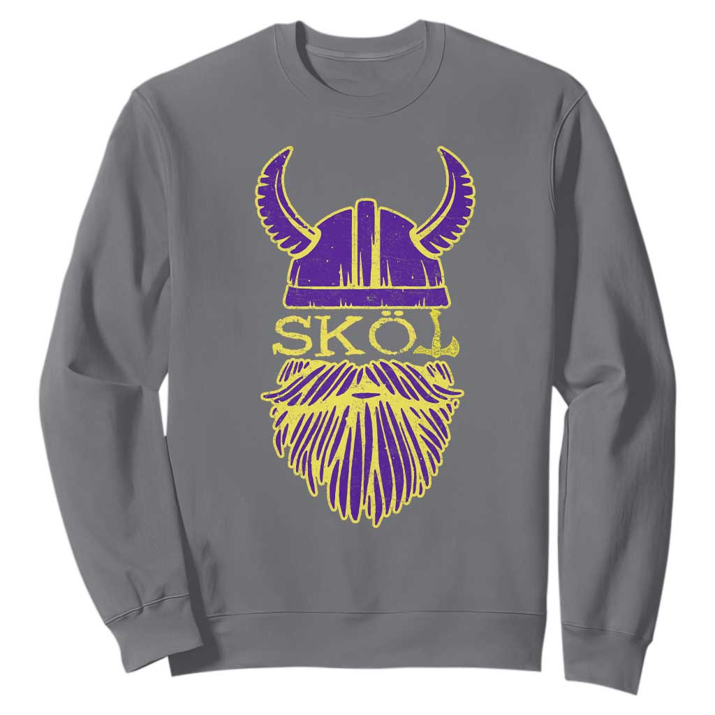 Skol Nordic Scandinavian Warrior Viking Helmet Sweatshirt TS10 Charcoal Print Your Wear