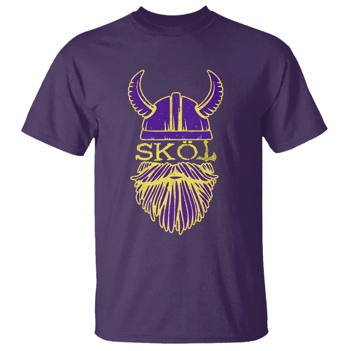 Skol Nordic Scandinavian Warrior Viking Helmet T Shirt TS10 Purple Print Your Wear
