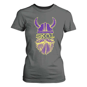 Skol Nordic Scandinavian Warrior Helmet T Shirt For Women Retro Football Sports Fan MFV TS10 Dark Heather Print Your Wear
