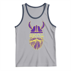 Skol Nordic Scandinavian Warrior Helmet Tank Top Retro Football Sports Fan MFV TS10 Athletic Heather Navy Print Your Wear