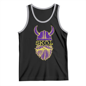 Skol Nordic Scandinavian Warrior Helmet Tank Top Retro Football Sports Fan MFV TS10 Black Athletic Heather Print Your Wear