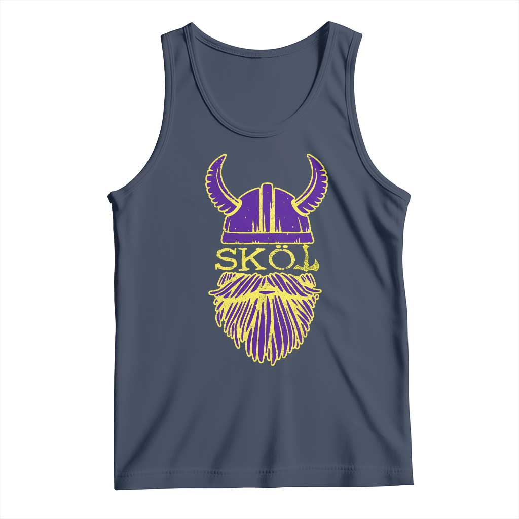 Skol Nordic Scandinavian Warrior Viking Helmet Tank Top TS10 Navy Print Your Wear