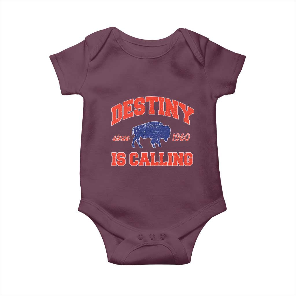 BFB Game Day Baby Onesie Vintage Destiny is Calling Victory Monday TS10 Maroon Print Your Wear
