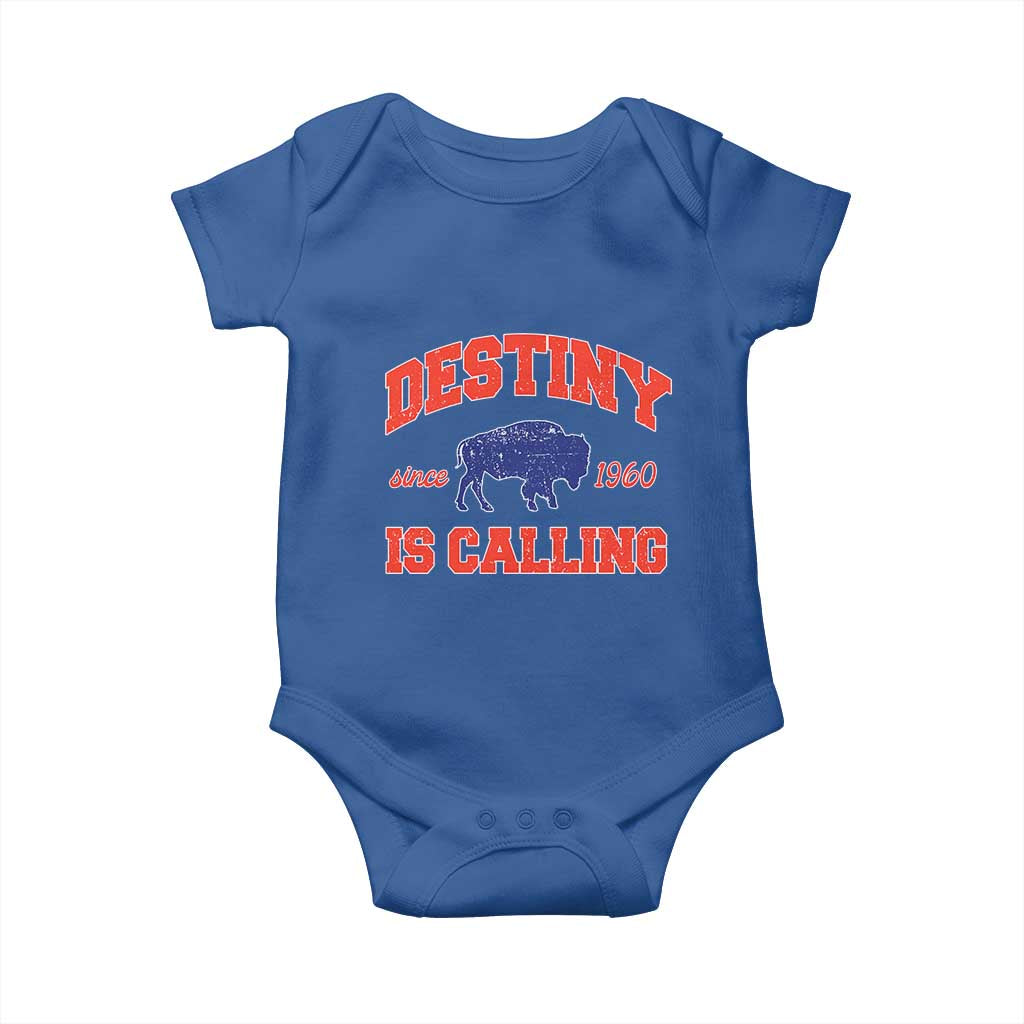 Buffalo Fan Baby Onesie Vintage Destiny is Calling Victory Monday TS10 Royal Blue Print Your Wear
