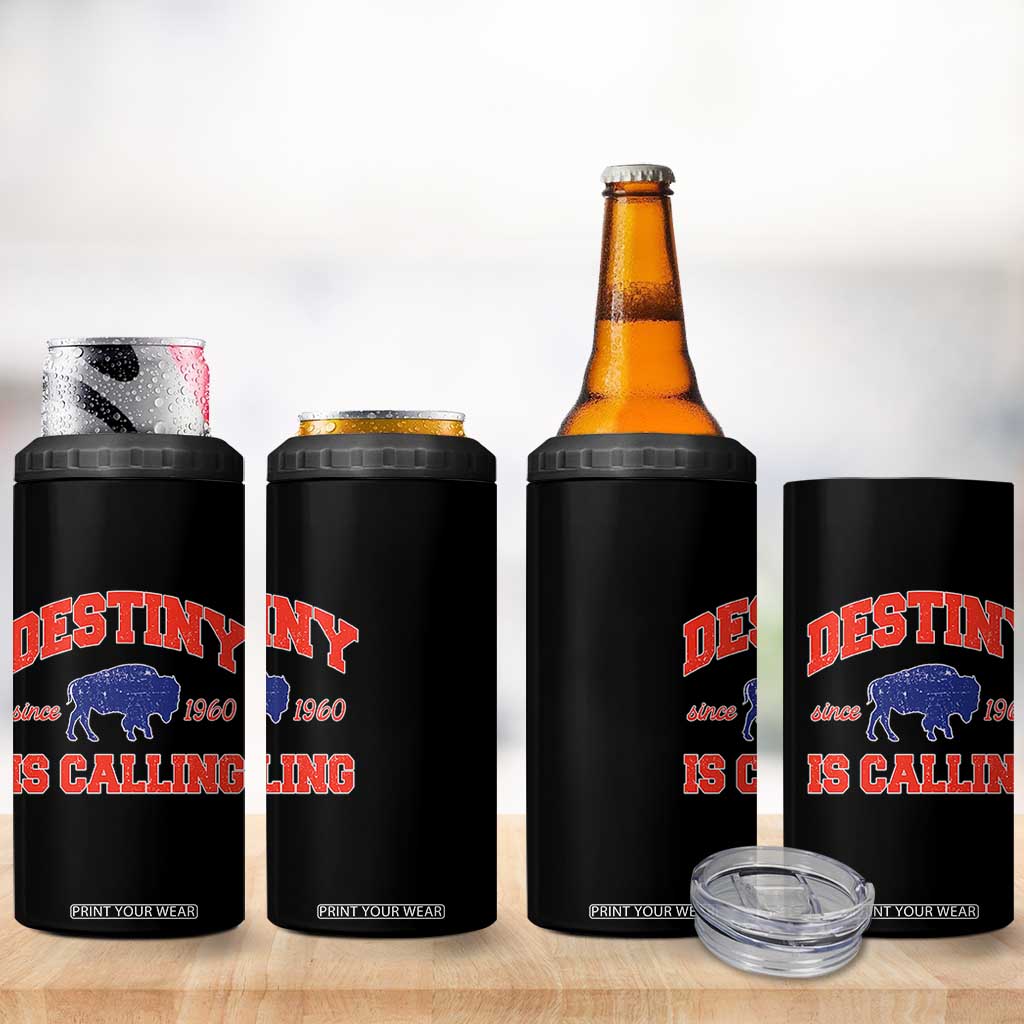 Buffalo Fan 4 in 1 Can Cooler Tumbler Vintage Destiny is Calling Victory Monday TS10 Print Your Wear