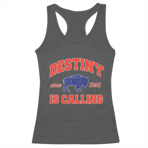 Buffalo Fan Racerback Tank Top Vintage Destiny is Calling Victory Monday TS10 Dark Heather Print Your Wear