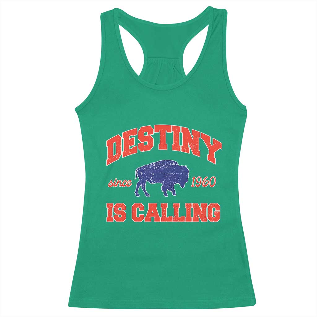 BFB Game Day Racerback Tank Top Vintage Destiny is Calling Victory Monday TS10 Irish Green Print Your Wear