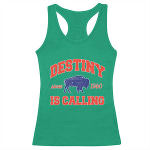 Buffalo Fan Racerback Tank Top Vintage Destiny is Calling Victory Monday TS10 Irish Green Print Your Wear