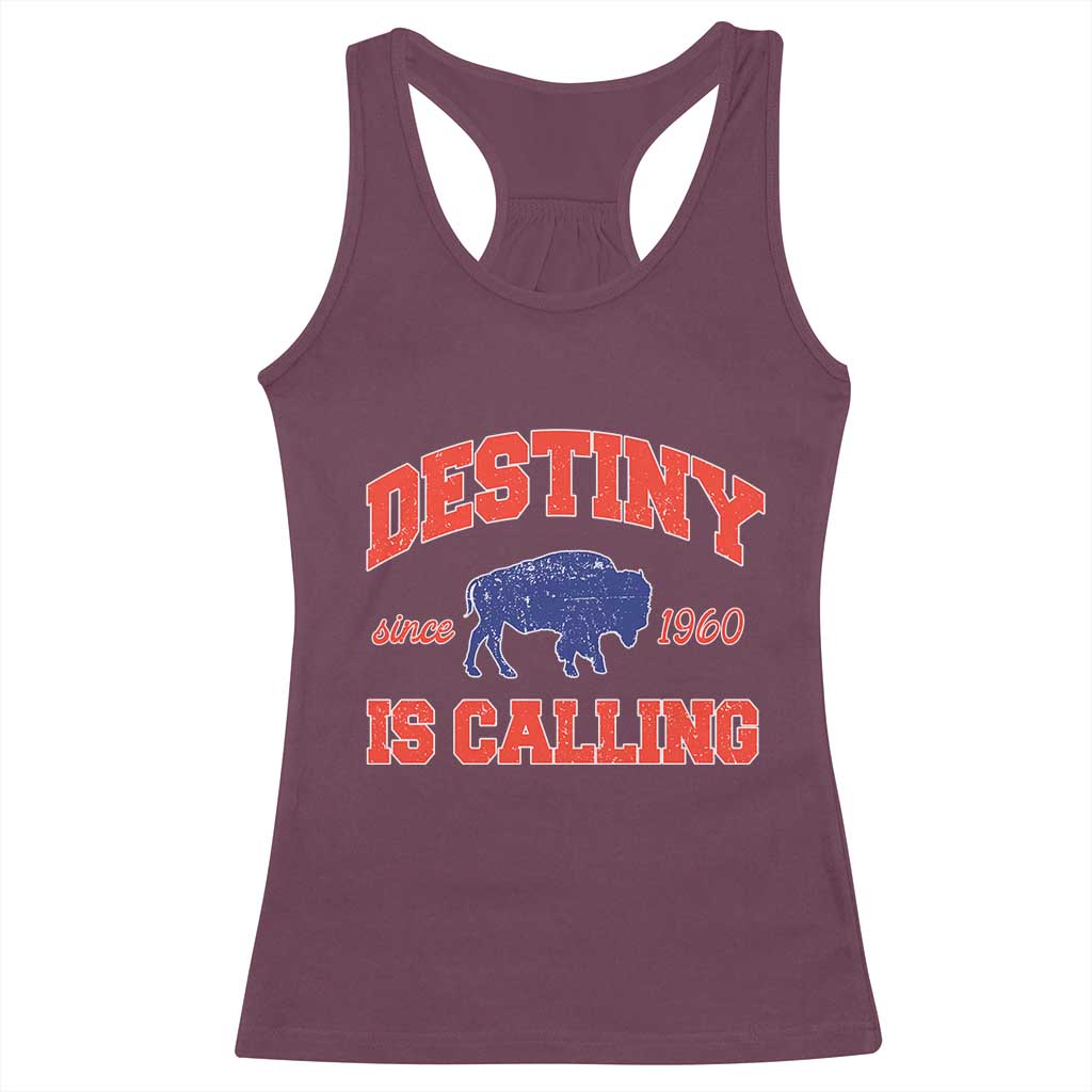 BFB Game Day Racerback Tank Top Vintage Destiny is Calling Victory Monday TS10 Maroon Print Your Wear