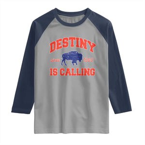 BFB Game Day Raglan Shirt Vintage Destiny is Calling Victory Monday TS10 Sport Gray Navy Print Your Wear