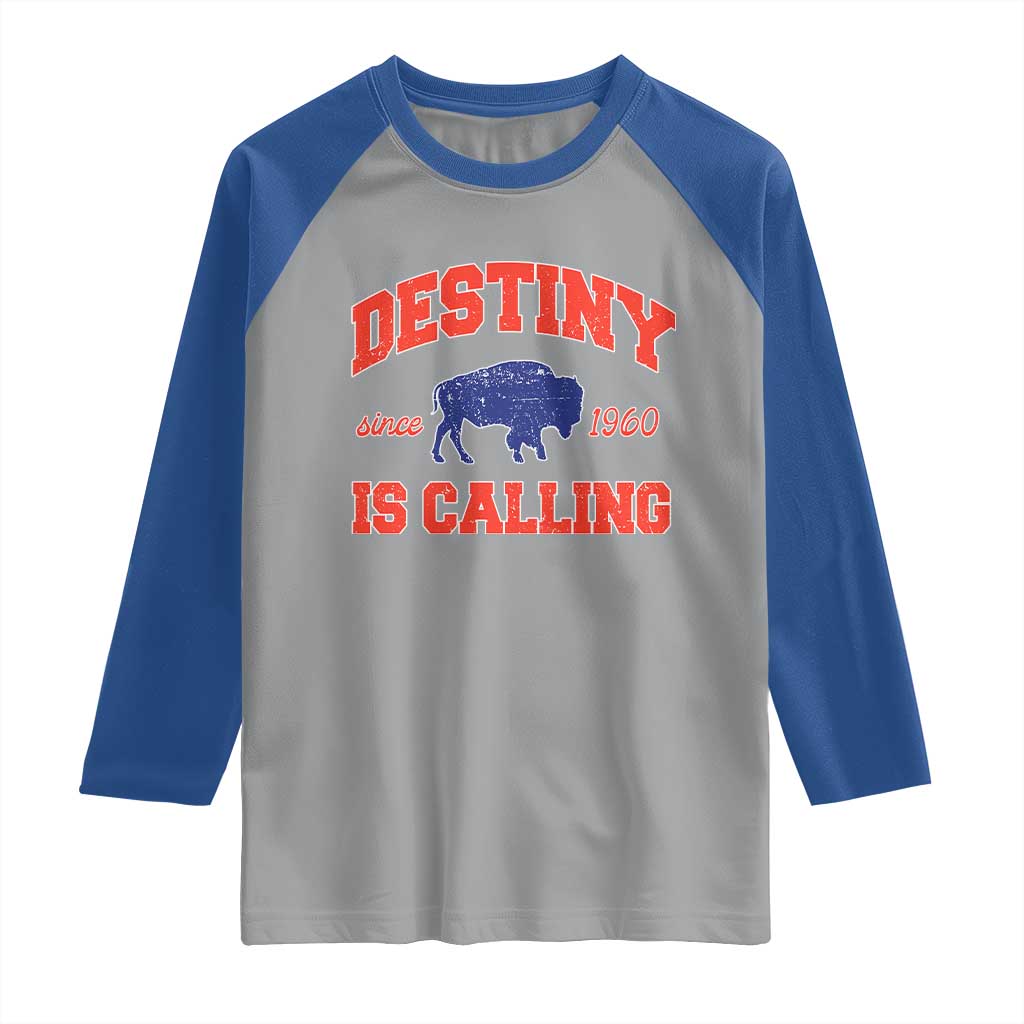 BFB Game Day Raglan Shirt Vintage Destiny is Calling Victory Monday TS10 Sport Gray Royal Print Your Wear