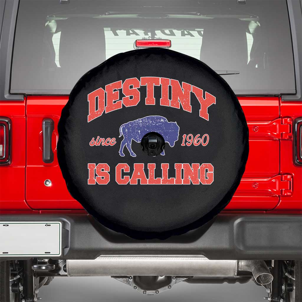 Buffalo Fan Spare Tire Cover Vintage Destiny is Calling Victory Monday TS10 Black Print Your Wear