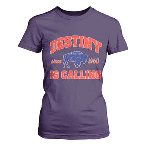 Buffalo Fan T Shirt For Women Vintage Destiny is Calling Victory Monday TS10 Purple Print Your Wear