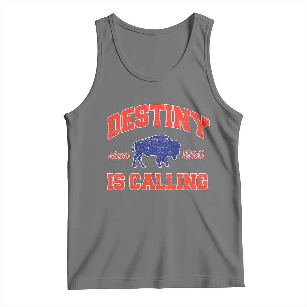 Buffalo Fan Tank Top Vintage Destiny is Calling Victory Monday TS10 Black Heather Print Your Wear