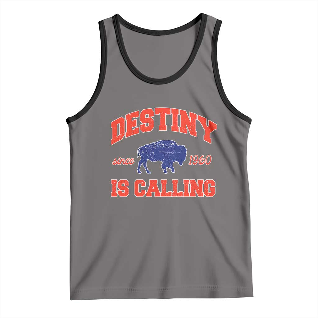 Buffalo Fan Tank Top Vintage Destiny is Calling Victory Monday TS10 Deep Heather Black Print Your Wear