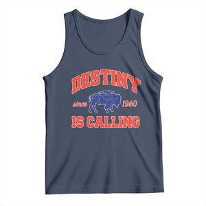 Buffalo Fan Tank Top Vintage Destiny is Calling Victory Monday TS10 Navy Print Your Wear