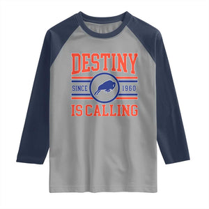 Buffalo Football Raglan Shirt Funny Vintage 90s Bills Fan TS10 Sport Gray Navy Print Your Wear
