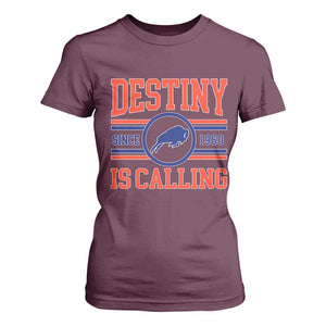 Buffalo Football T Shirt For Women Funny Vintage 90s Bills Fan TS10 Maroon Print Your Wear