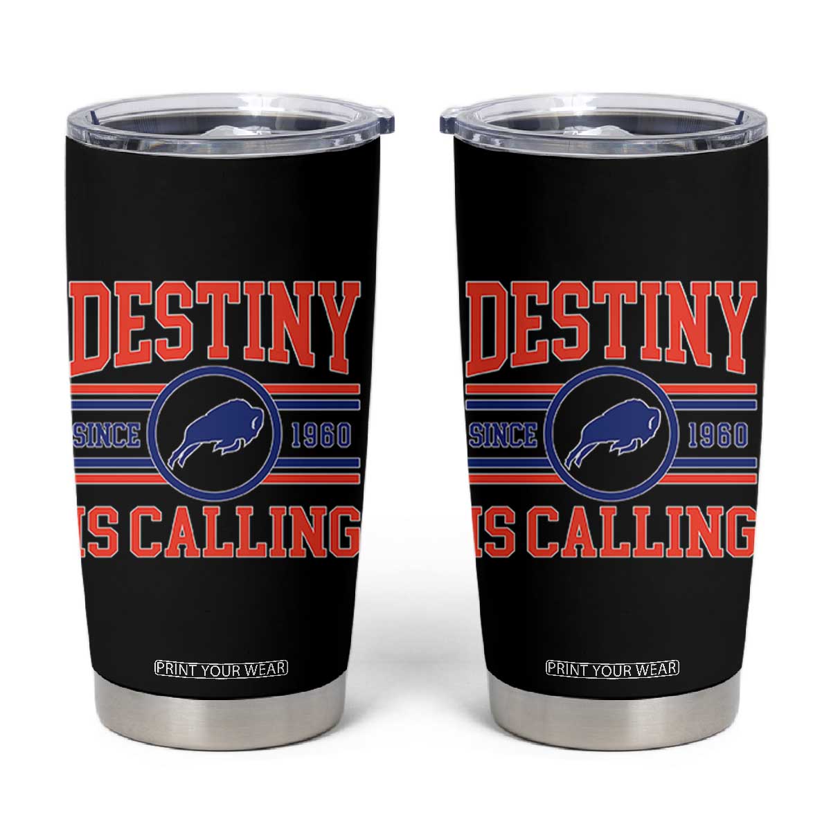 Buffalo Football Tumbler Cup Funny Vintage 90s Bills Fan TS10 Black Print Your Wear