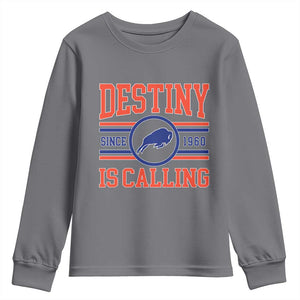 Buffalo Football Youth Sweatshirt Funny Vintage 90s Bills Fan TS10 Charcoal Print Your Wear