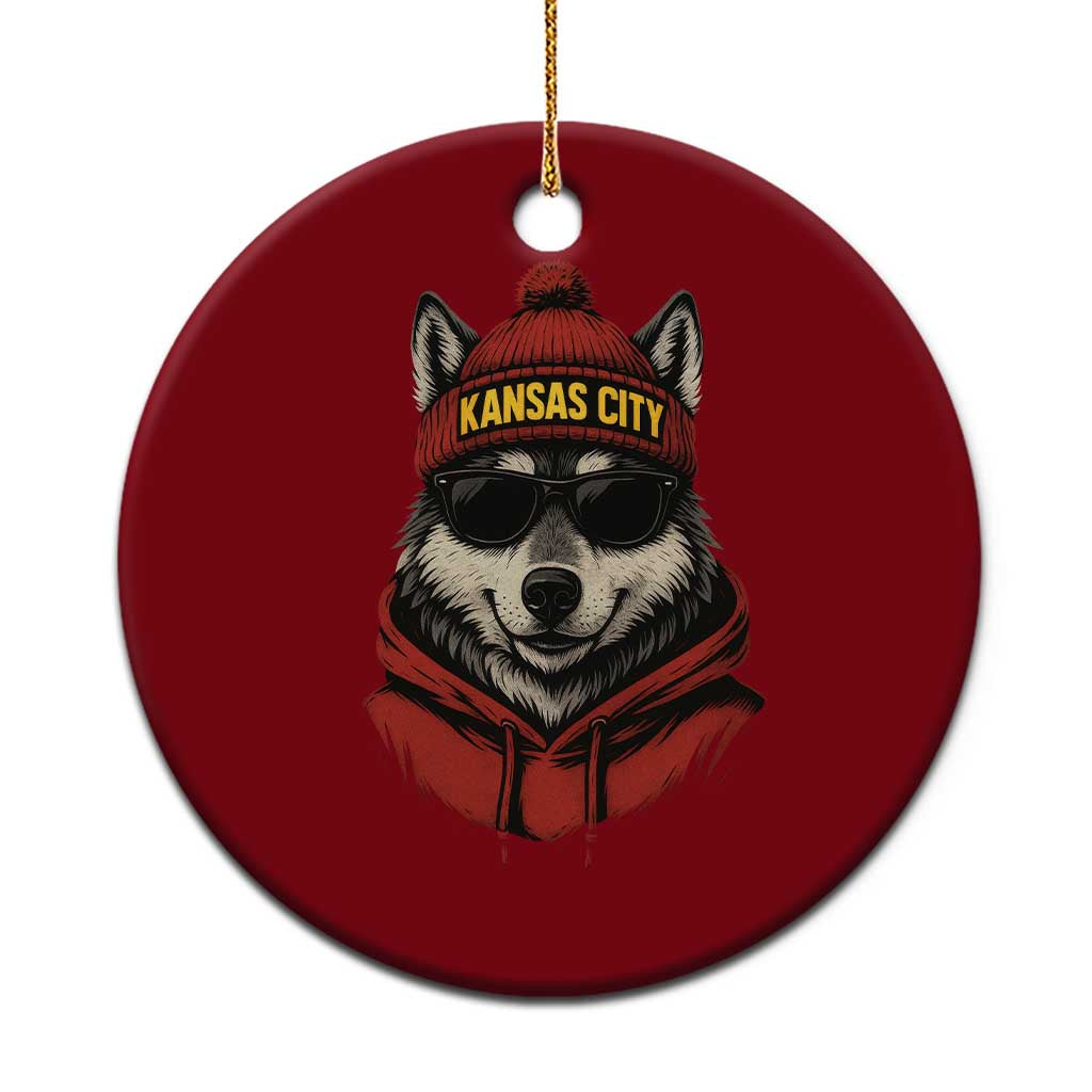 KC Game Day Ceramic Ornament Vintage Retro Football Mascot TS10 1pc Red Print Your Wear