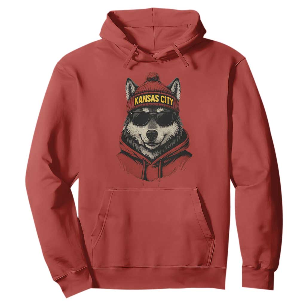 KC Game Day Hoodie Vintage Retro Football Mascot TS10 Red Print Your Wear