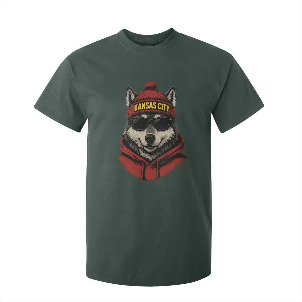 KC Game Day T Shirt For Kid Vintage Retro Football Mascot TS10 Dark Forest Green Print Your Wear