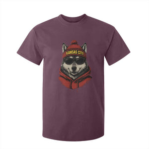 KC Game Day T Shirt For Kid Vintage Retro Football Mascot TS10 Maroon Print Your Wear
