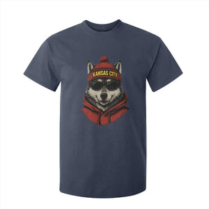 KC Game Day T Shirt For Kid Vintage Retro Football Mascot TS10 Navy Print Your Wear