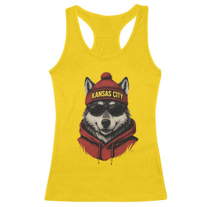 Kansas City Racerback Tank Top Vintage Retro Wolf Mascot TS10 Daisy Print Your Wear
