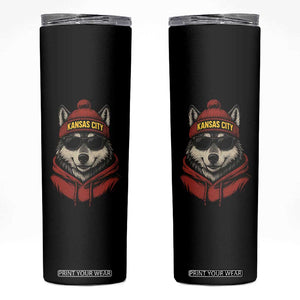 KC Game Day Skinny Tumbler Vintage Retro Football Mascot TS10 Black Print Your Wear