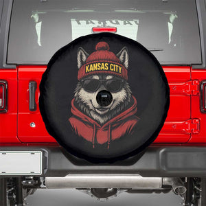 KC Game Day Spare Tire Cover Vintage Retro Football Mascot TS10 Black Print Your Wear