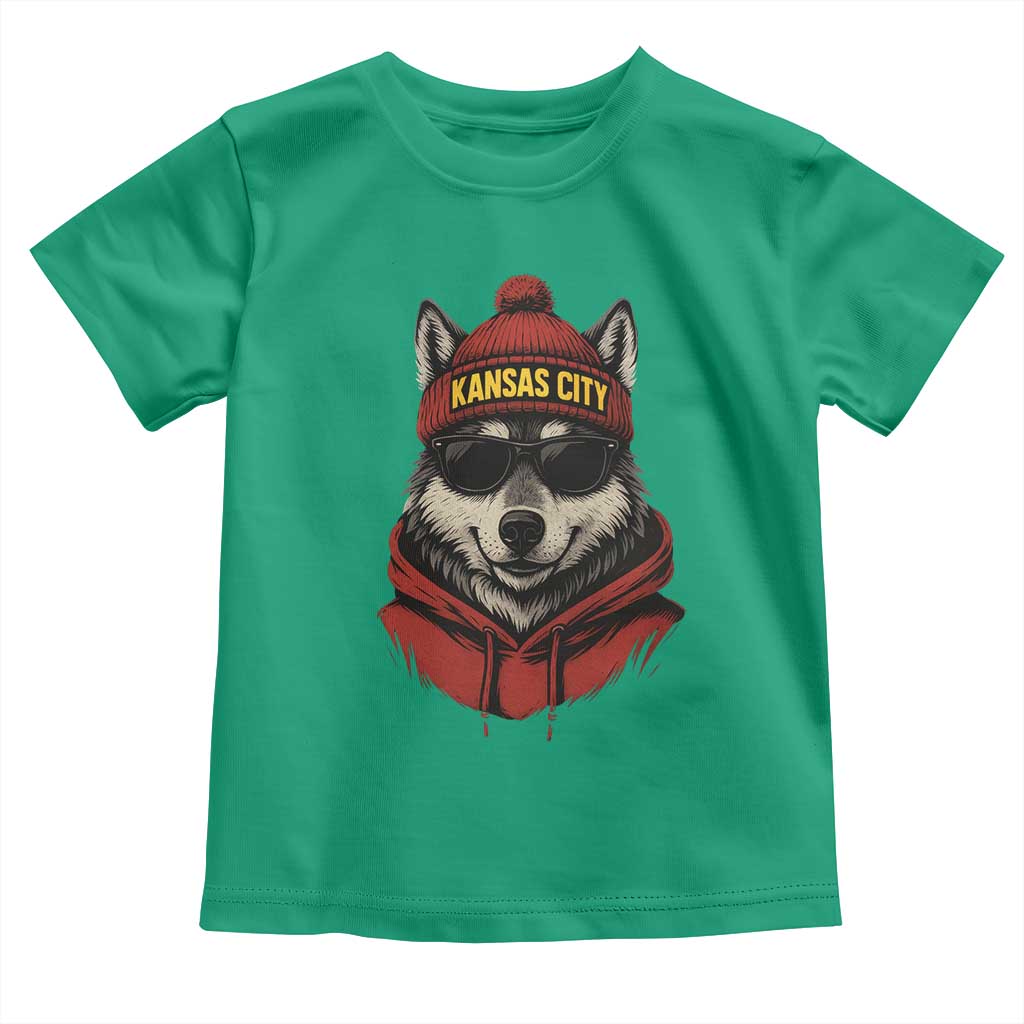 Kansas City Toddler T Shirt Vintage Retro Wolf Mascot TS10 Irish Green Print Your Wear