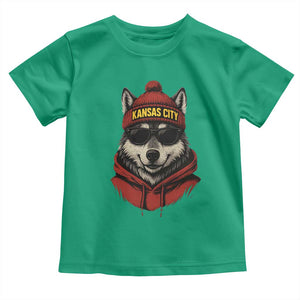 Kansas City Toddler T Shirt Vintage Retro Wolf Mascot TS10 Irish Green Print Your Wear