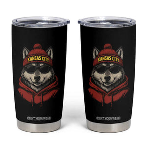 KC Game Day Tumbler Cup Vintage Retro Football Mascot TS10 Black Print Your Wear