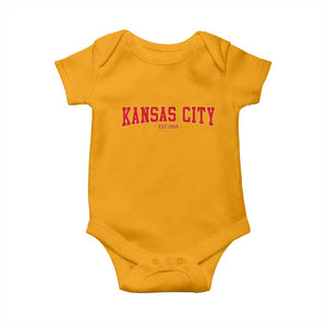 KC Game Day Baby Onesie Retro Style 90s Vintage Unisex Varisty Football TS10 Gold Print Your Wear