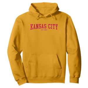 KC Game Day Hoodie Retro Style 90s Vintage Unisex Varisty Football TS10 Gold Print Your Wear
