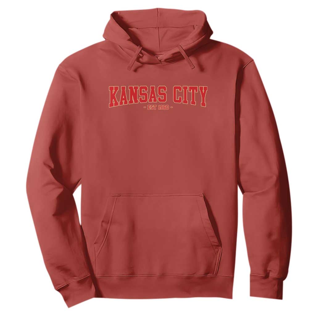 Kansas City Hoodie Retro Style 90s Vintage Unisex Varisty TS10 Red Print Your Wear