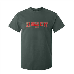 Kansas City T Shirt For Kid Retro Style 90s Vintage Unisex Varisty TS10 Dark Forest Green Print Your Wear