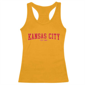Kansas City Racerback Tank Top Retro Style 90s Vintage Unisex Varisty TS10 Gold Print Your Wear