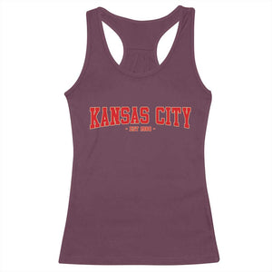 KC Game Day Racerback Tank Top Retro Style 90s Vintage Unisex Varisty Football TS10 Maroon Print Your Wear