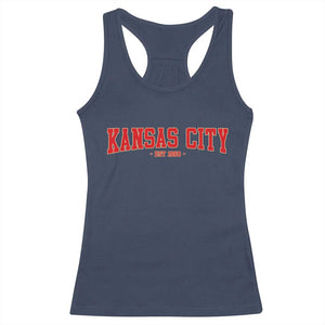 Kansas City Racerback Tank Top Retro Style 90s Vintage Unisex Varisty TS10 Navy Print Your Wear
