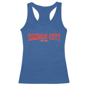 Kansas City Racerback Tank Top Retro Style 90s Vintage Unisex Varisty TS10 Royal Blue Print Your Wear