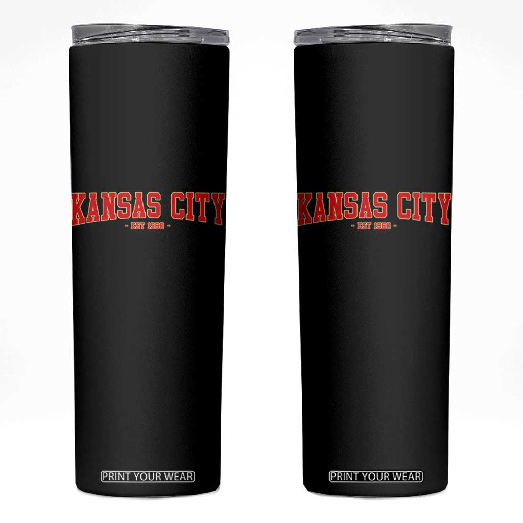 KC Game Day Skinny Tumbler Retro Style 90s Vintage Unisex Varisty Football TS10 Black Print Your Wear